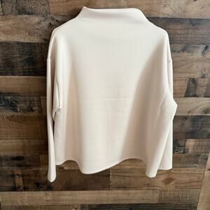 aday Like a Boss Pullover Sand XL Women's Extra Large Scuba Mockneck